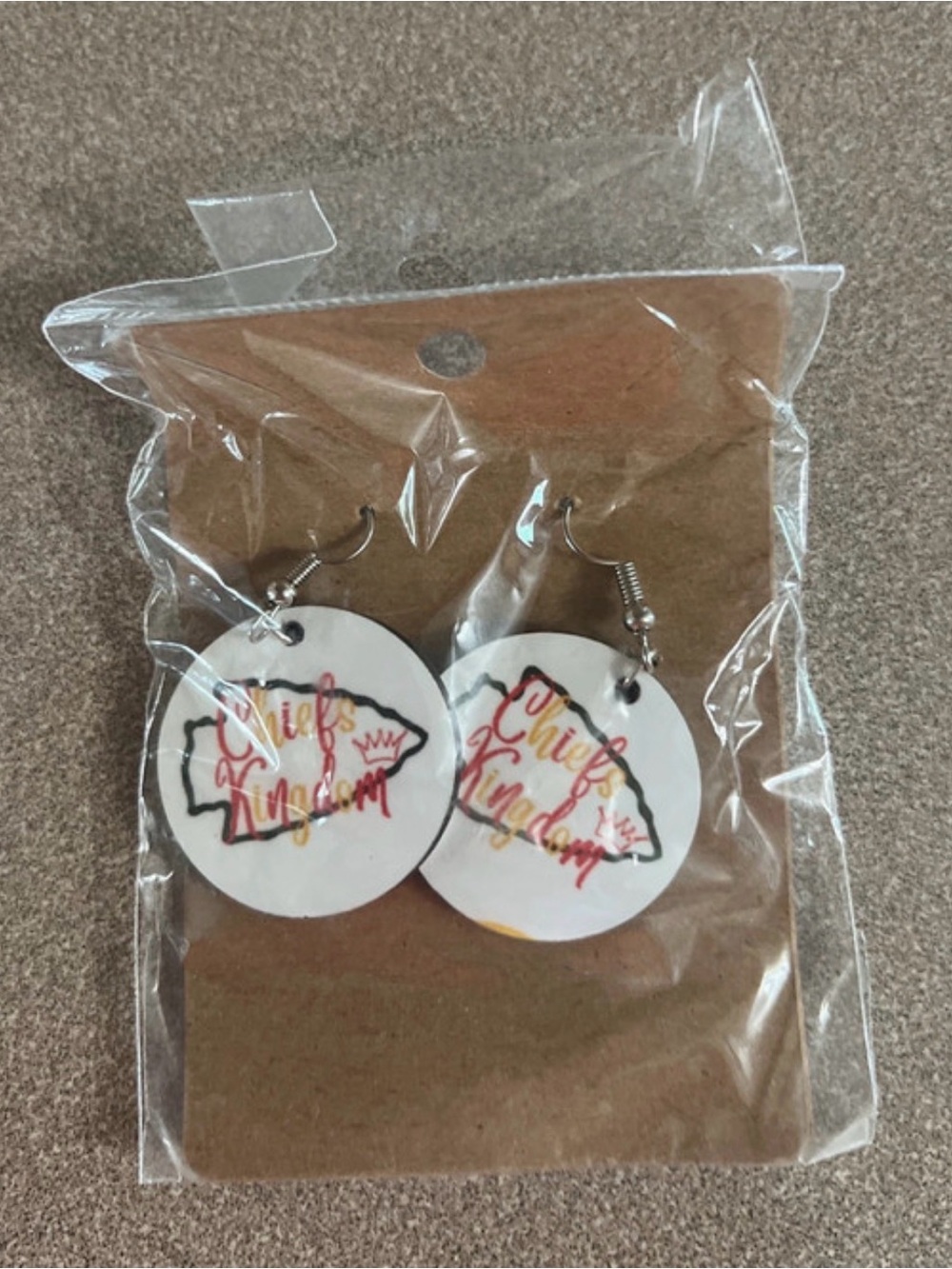 Homemade Kansas City Chiefs Earrings